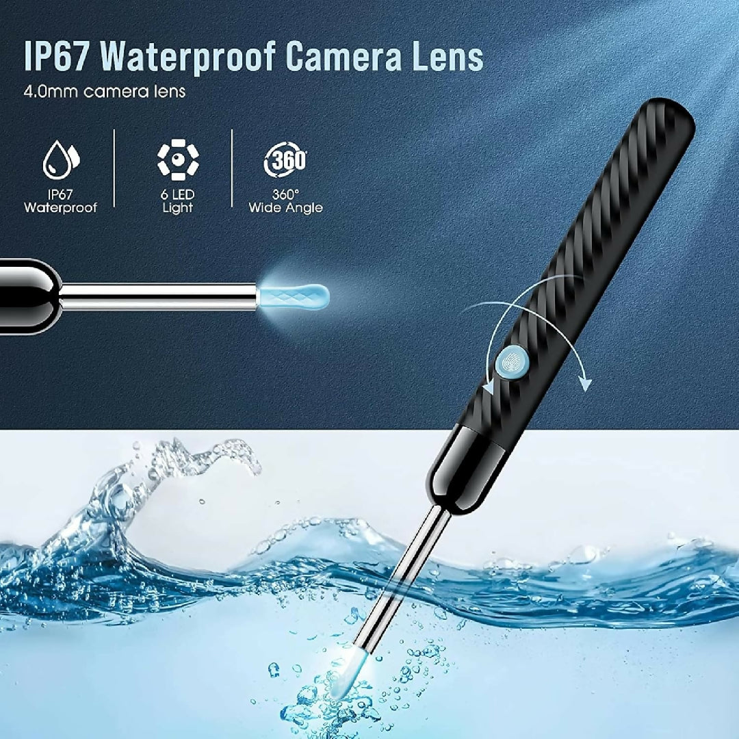 Rechargeable Smart Wireless Ear Camera Kit Visual Ear Wax Removal Tool With Mobile Display Random Colour