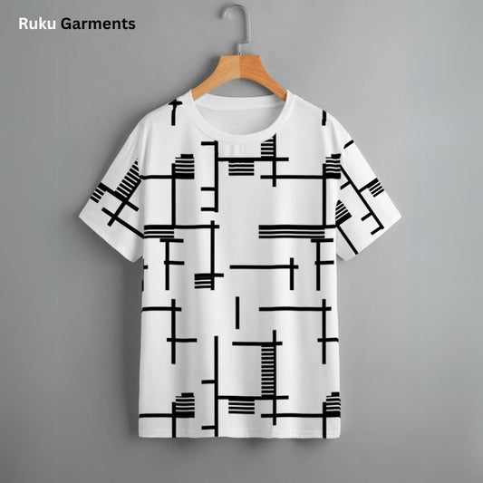 Short Sleeves All Over Printed Cotton Tees | Unisex