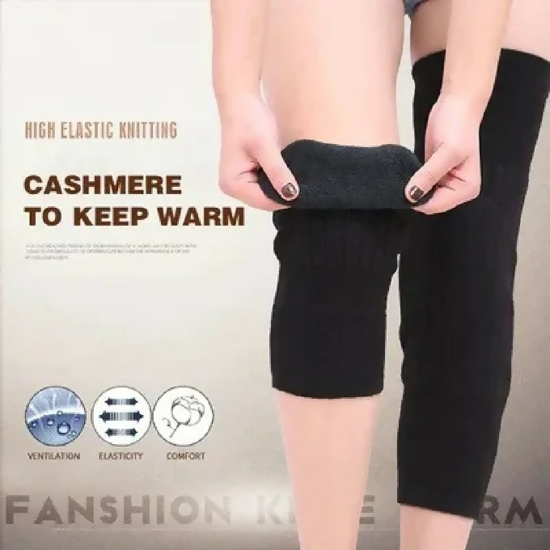1 Pair Thermal Knee Warmers - Winter Warm Knee Protector for Men and Women - Soft Stretchable and Comfortable Knee Support