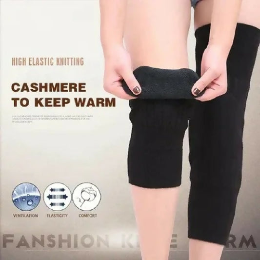 1 Pair Thermal Knee Warmers - Winter Warm Knee Protector for Men and Women - Soft Stretchable and Comfortable Knee Support