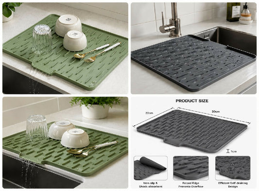 Kitchen Sink Drying Mat Fast Water Absorbent Dish Drying Pad