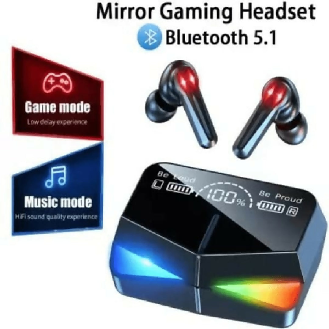 M28 TWS Gaming Earbuds Digital Display Rgb Lights