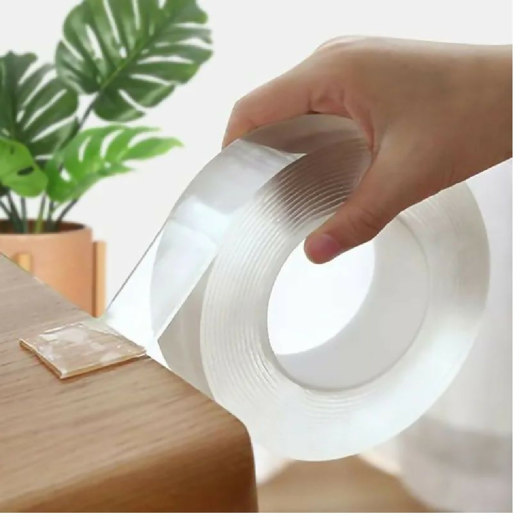 Double Sided Tape for Walls Heavy Duty Removable Mounting Tape Strong Adhesive Washable and Reusable Tape Wall Tape for Picture Photo Carpet Decoration Poster Tape Roll