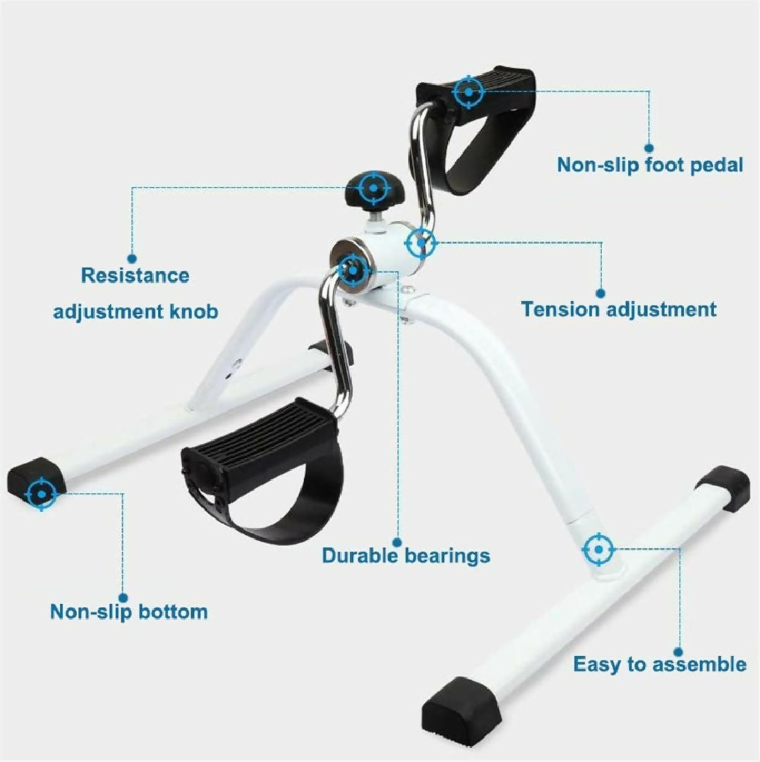 Easy Exercise Portable Gym Fitness Pedal Mini Exercise Bike Compact Lightweight Design For Home Office And Travel