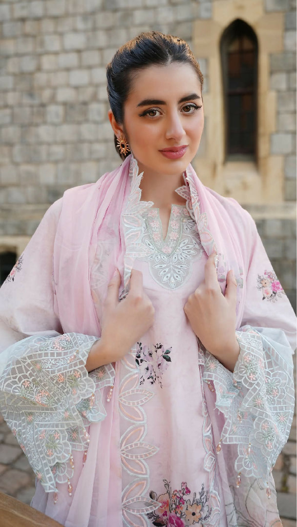 Printkari 3 Piece Unstitched Embroidered