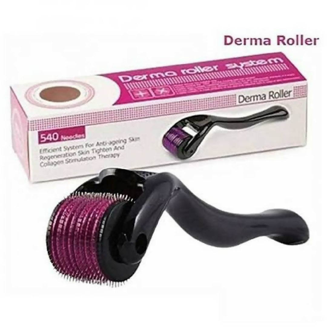 3 in 1 Combo Deal - 1 Derma Roller 0-5mm - Silicone Scalp Massage Brush - Oil Bottle
