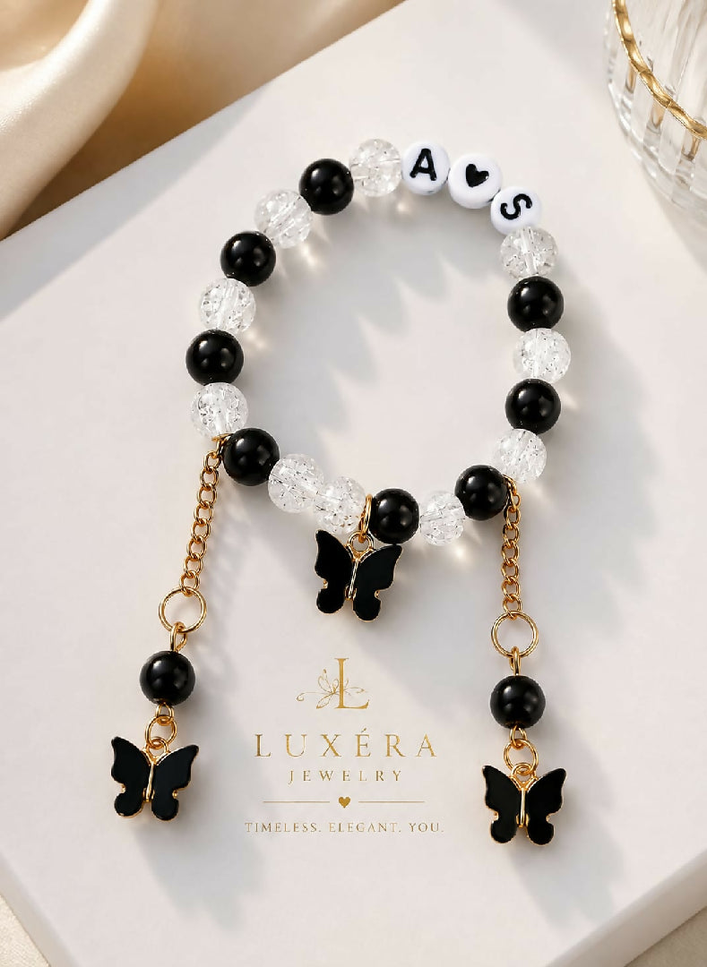 Personalized Custom Name Beaded Bracelet for Women Handmade Letter Bead Bracelet Unique Gift for Mom Sister Wife Best Friend