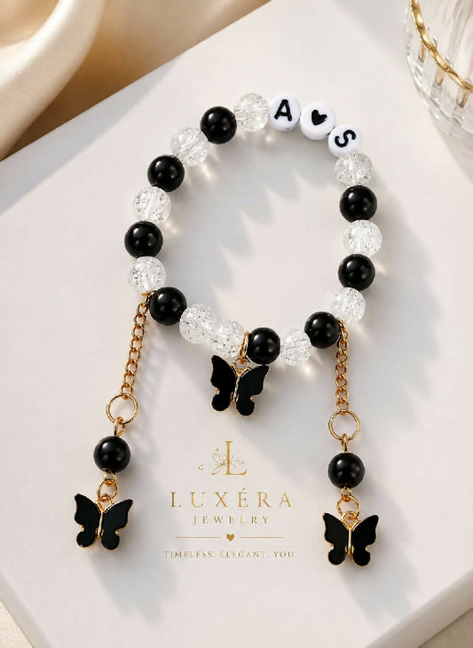 Personalized Custom Name Beaded Bracelet for Women Handmade Letter Bead Bracelet Unique Gift for Mom Sister Wife Best Friend