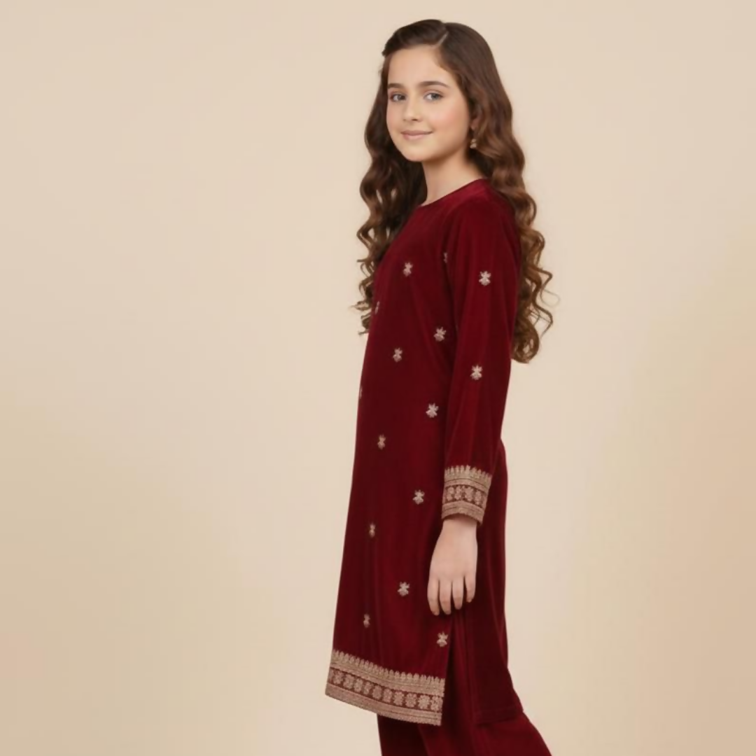 Girls Festive Collection - Maroon