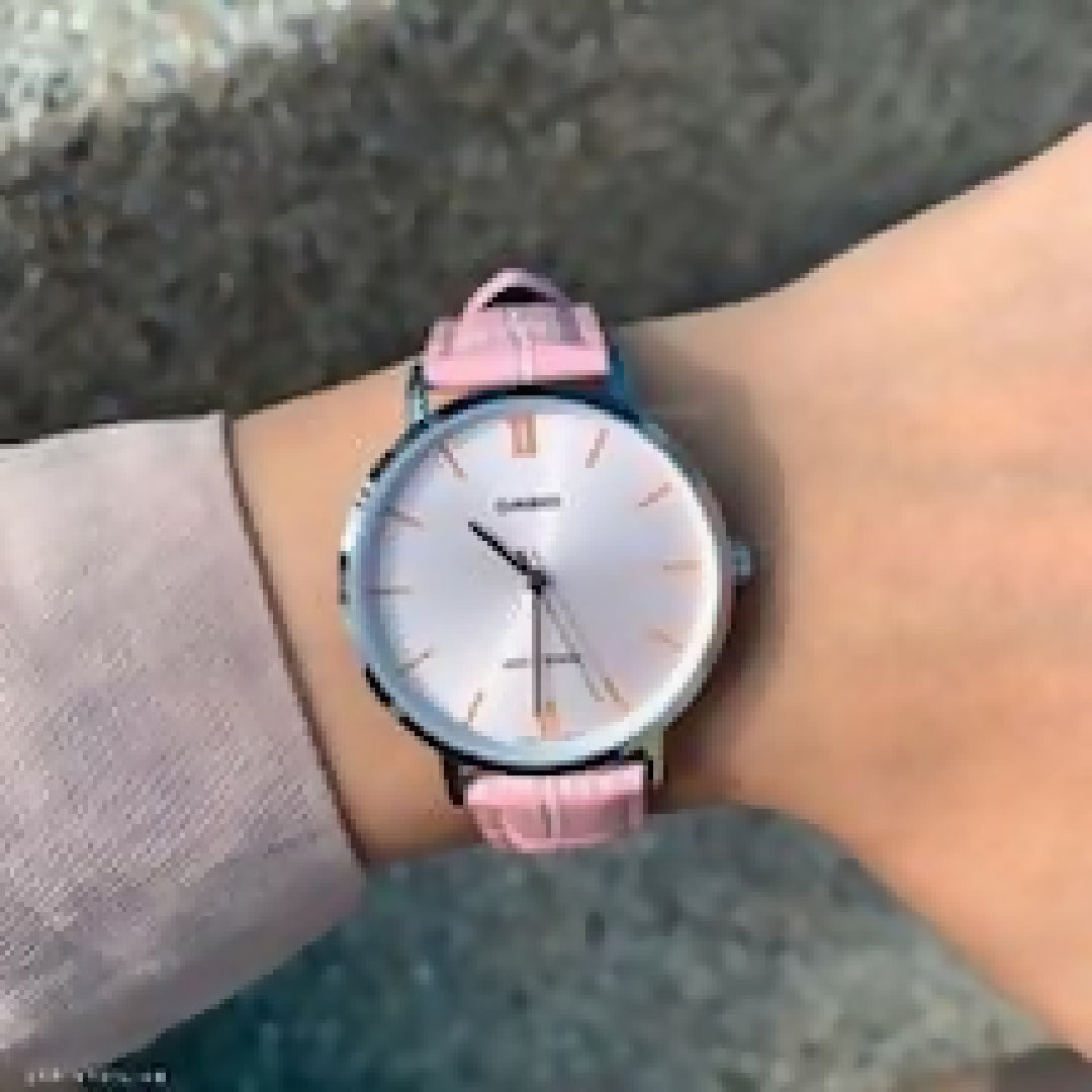 Casio Women Elegant Watch Rose Golden Dial with Stylish Pink Leather Strap Water Resistant Classic Ladies Wrist Watch for Girls Daily Wear Party Office Fashion Trendy Design