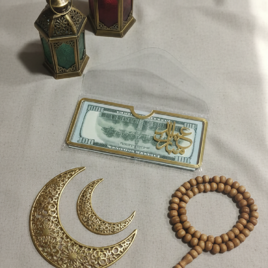 Acrylic Transparent Eid Mubarak Eidi Envelope