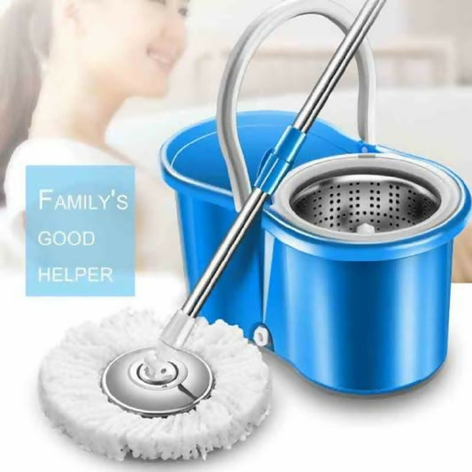360 Rotating Cleaning Mop Interchangeable Mop Floor Compact Twisted Mop Accessories Household Mop Tool - Big Size - Random Color