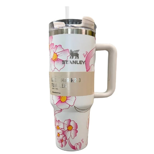 White Barbie Stanlay Tumbler H2-0 Tumbler 1-18L Limited Edition Double Wall Vacuum Insulated