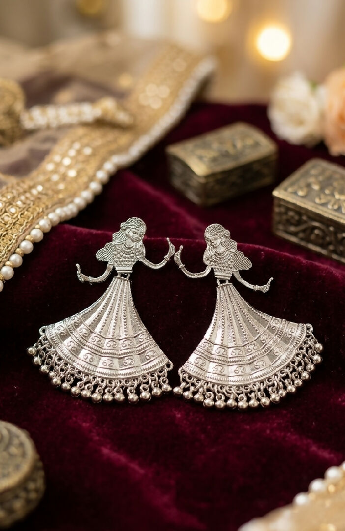 Traditional Garba dancer jhumka