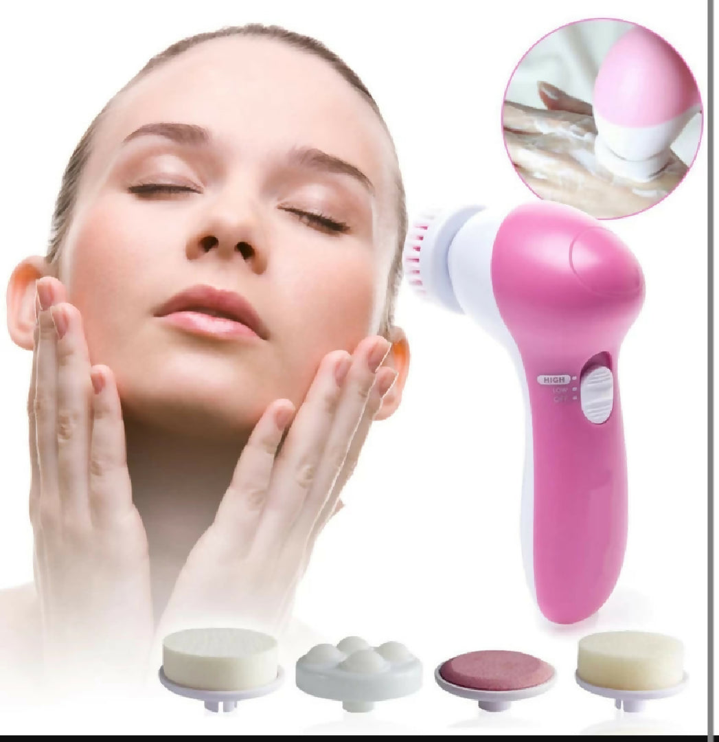 5 in 1 Facial Electric Cleanser and Massager - Electric Machine Beauty - Beauty Care Brush for Removing Blackhead - Beauty Tool Device
