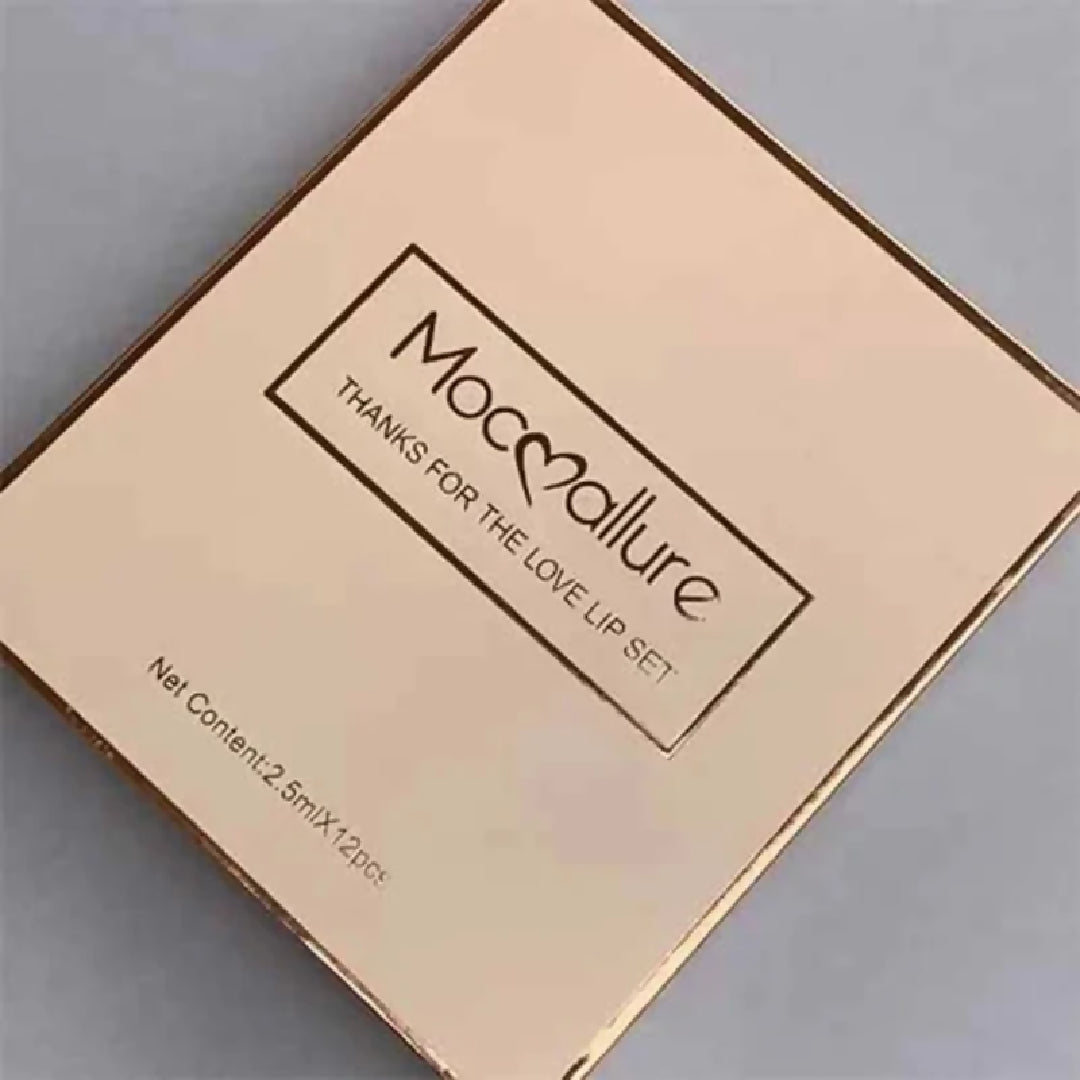 12 Pcs Mocallure Matte Liquid Lipstick Set High-Pigment Waterproof and Long-Lasting