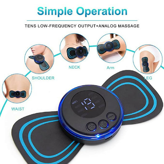 EMS Mini Portable Electric Neck Back and Body Pain Relief Massager