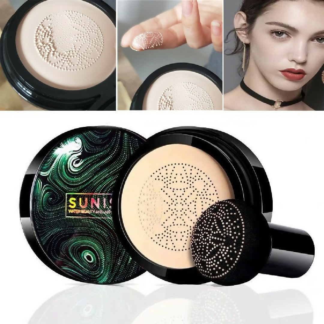 SUNISA-Waterproof-Mushroom-Head-Air-Cushion-Foundation-BB-CC-Cream-with-Moisturizing-Liquid-Base-and-Sponge-Applicator