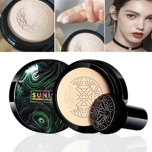 SUNISA-Waterproof-Mushroom-Head-Air-Cushion-Foundation-BB-CC-Cream-with-Moisturizing-Liquid-Base-and-Sponge-Applicator