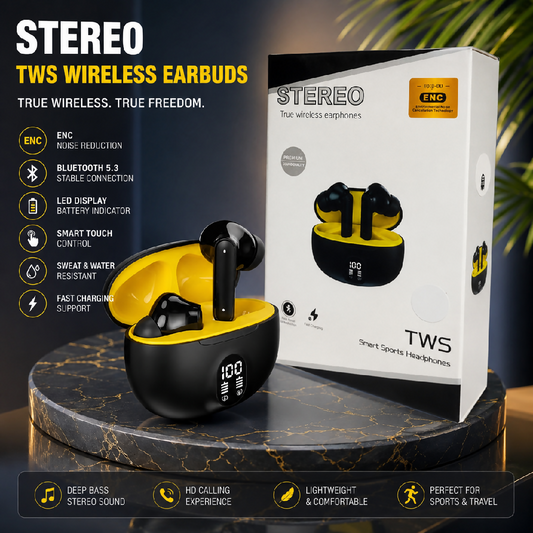 Stereo TWS Wireless Earbuds ENC