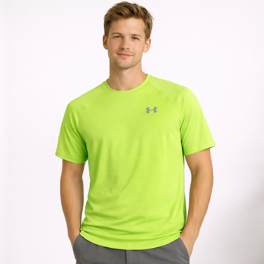 Mens Dry Fit Performance T Shirt Neon Green