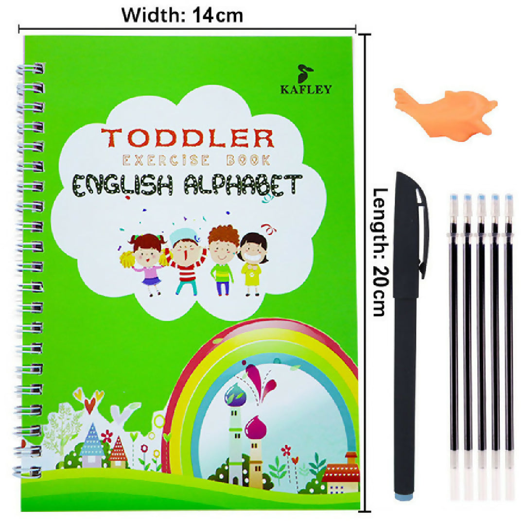 Pack Of 4 Pcs With 10 Refill Copybooks Pen Magic Copy Book Free Wiping Childrens Kid Writing Sticker Practice Copybook For Calligraphy