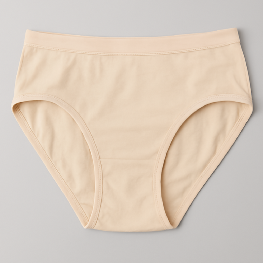 Malai Soft Fabric Underwear for Women - High Quality Comfortable Lightweight Everyday Panty in Skin Color - Sizes S M L - Large