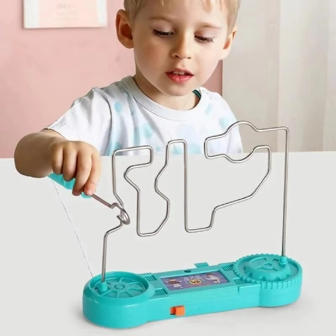 Concentration Toy (Random Color) Bump-Maze-Montessori-Toy-Electric-Wire-Maze-Roller-Game-Touch-Maze-Puzzle-Toy-Collision-Game-Education-Concentration-Toy-Random-Color