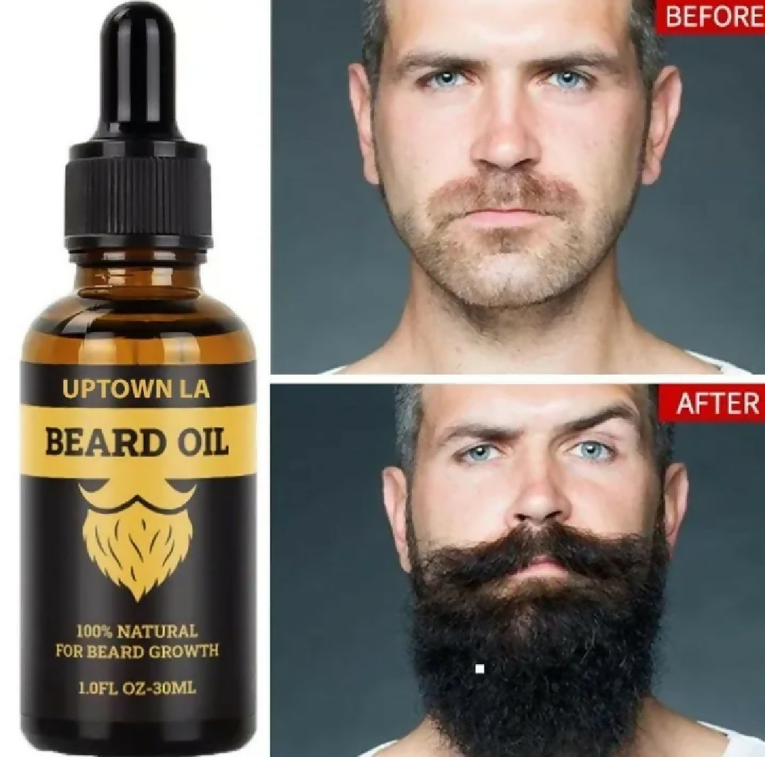 Uptown LA Beard Growth Oil for Thick Soft Healthy and Nourished Beard Care