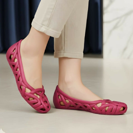 Rubber soft pretty petal dream flats for girls - Breathable lightweight and durable shoes for women