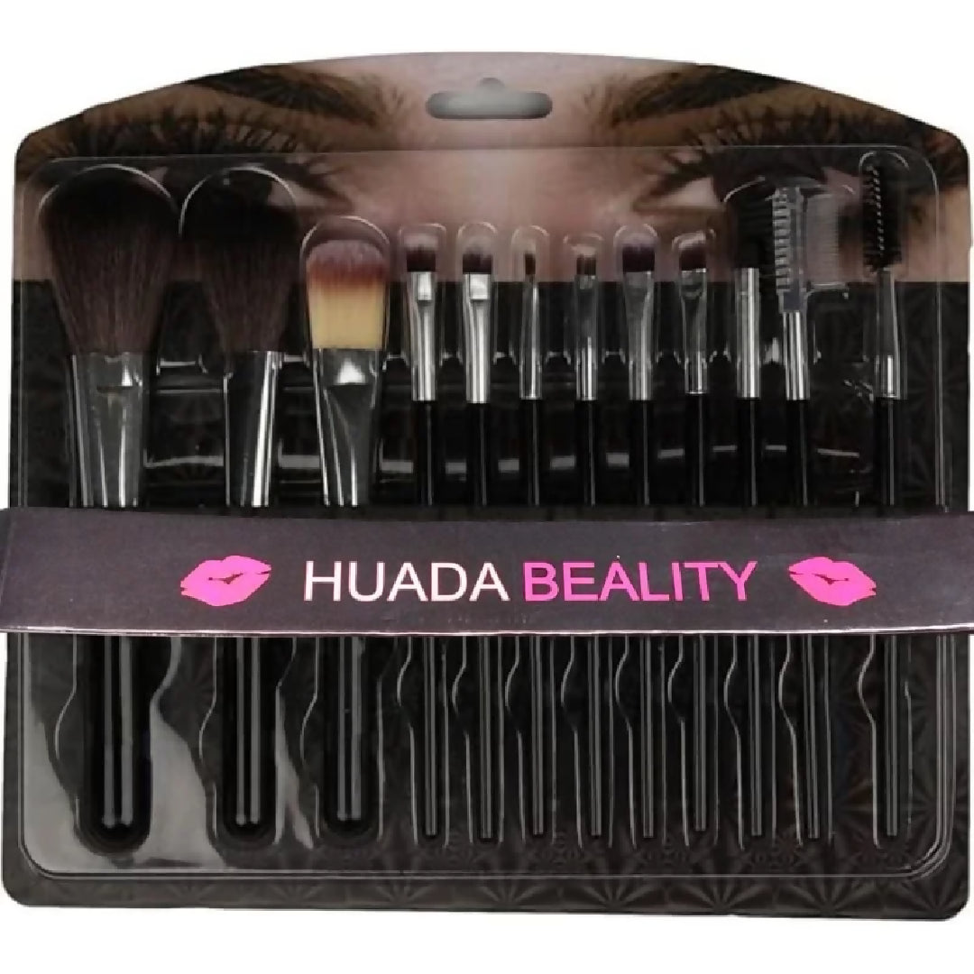 Makeup Brush Set – 12-Piece Professional Makeup Tool Kit Soft High-Quality Synthetic Bristles Huada Fit Me Pabibrow
