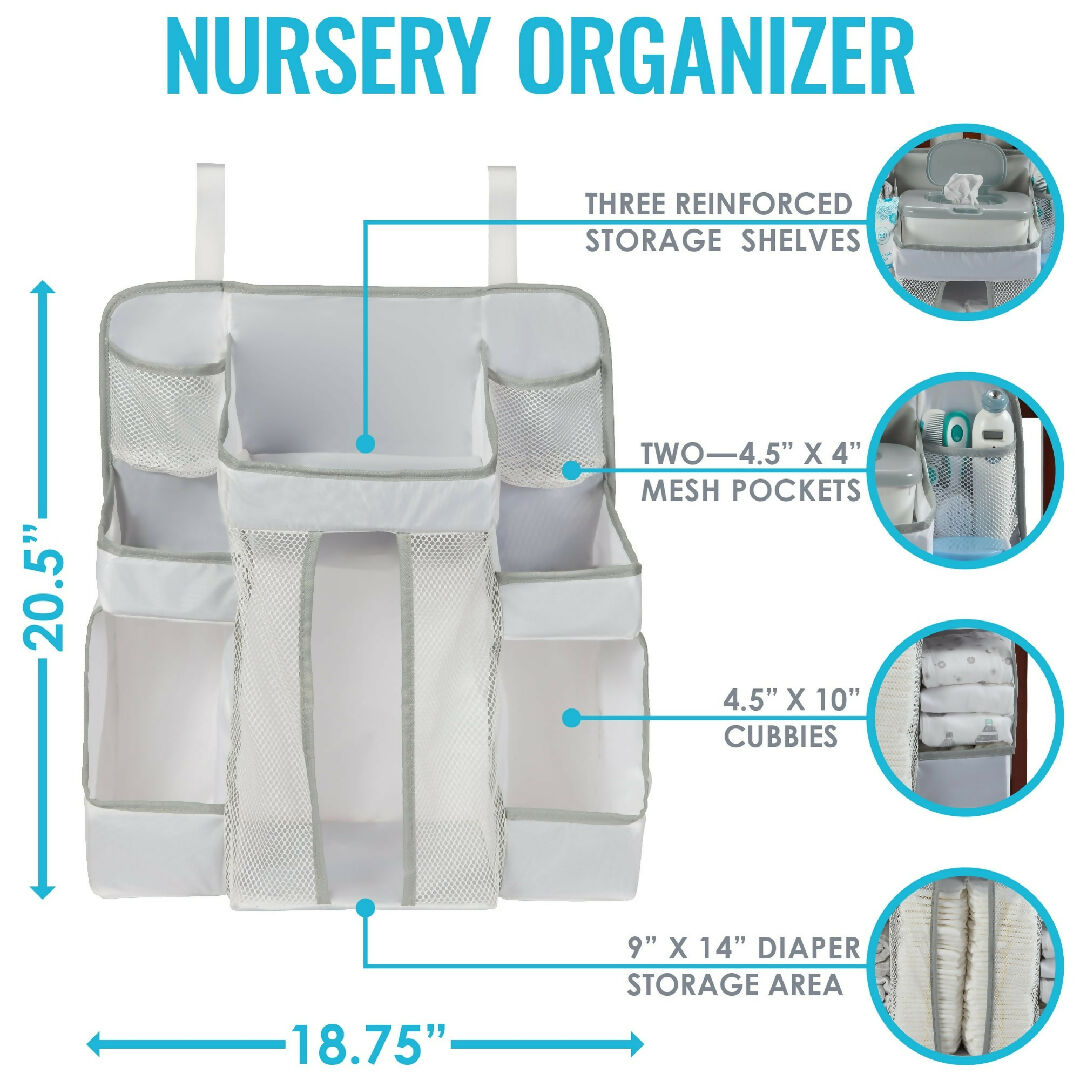 Baby Diaper Caddy and Nursery Organizer for Babys Essentials