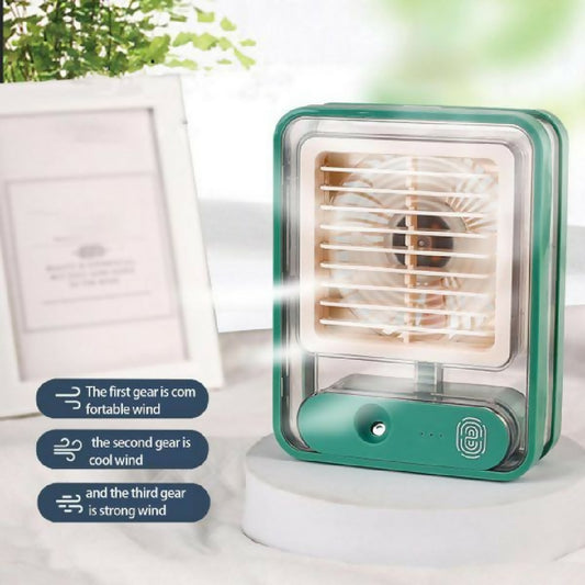 Type C Rechargeable Portable Desktop Air Conditioner With 3 Speed Spray Humidifier Purifier mini Fan