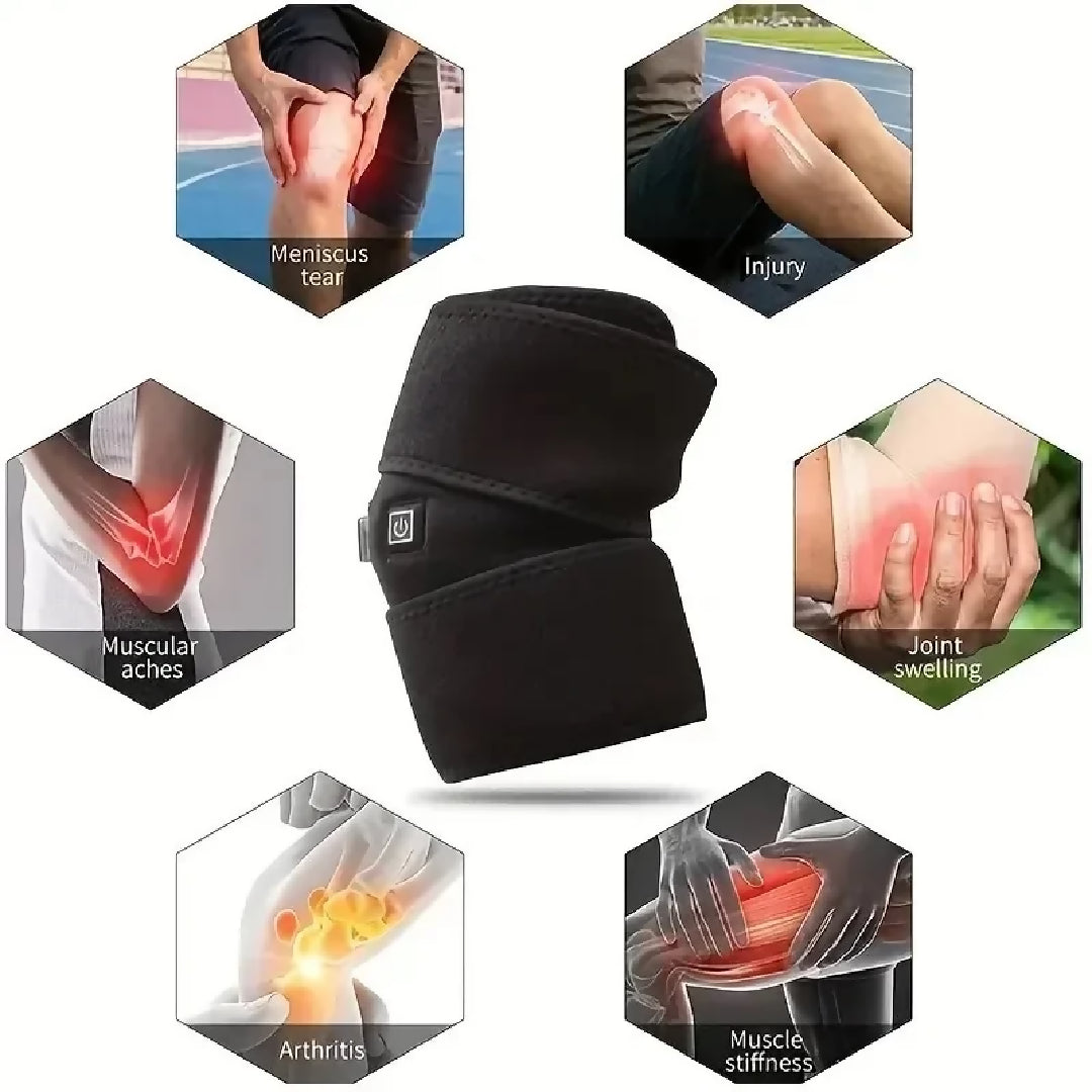 Knee Massager chargeable Stress Relief Vibration Knee Arm Leg Massager Rechargeable Heating Pad for Knee Pain Relief
