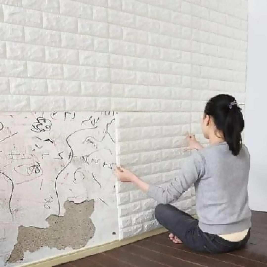3D Wall Paper Safty Home Decor Wallpaper DIY Wallpaper Brick Living Room Kids Bedroom Decorative Sticker Wallpaper