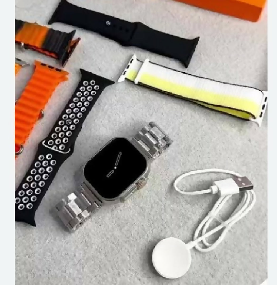 7 in 1 ultra 3 smart watch 7 straps with charger and watch set
