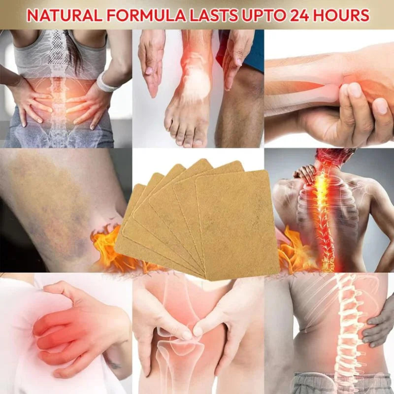 Japanese Pain Relief Patch for Joint & Muscle Care | Herbal Pain Relief Patch | Fast-Acting Warming Therapy | Breathable Adhesive Patch | Pack of 5