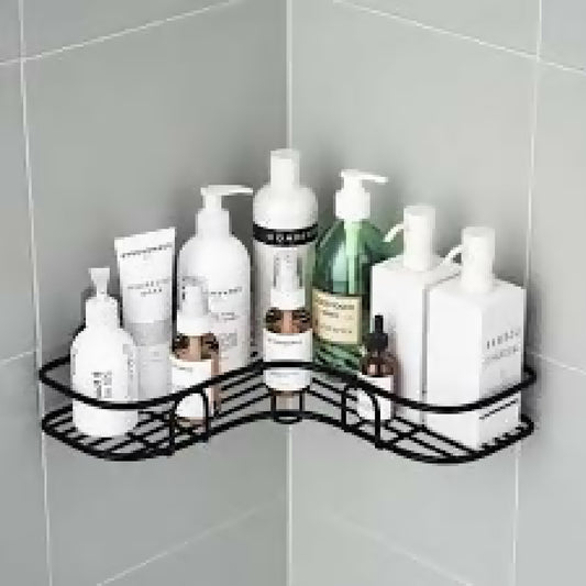 Corner Rack Bathroom Kitchen Punch Corner Frame Shower Shelf Wrought Iron Shampoo Storage Rack