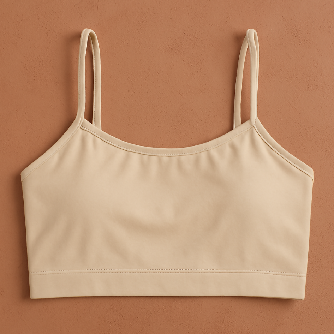 Teenagers Malai Non-Padded Bra - Soft Lightweight - Comfortable Everyday Wear Lingerie - Plain Design in Beige - Sizes 28 30 32 - 28