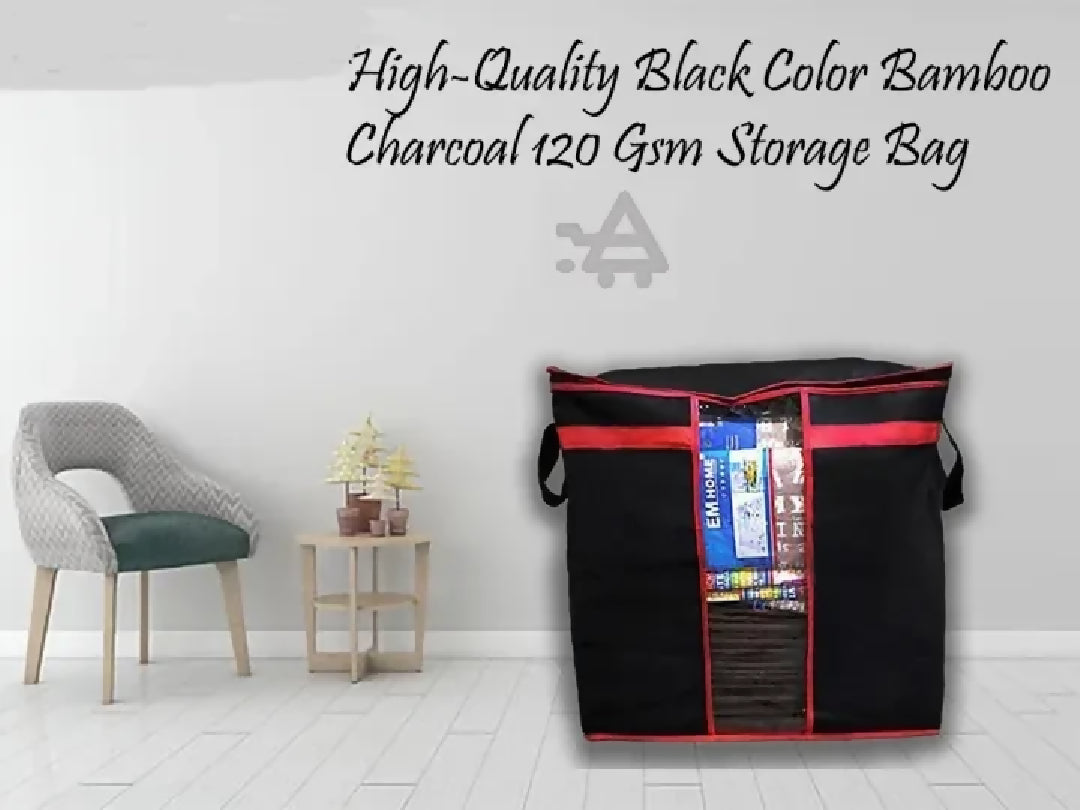 Large Storage Bag Organizers - Clothes Blanket Large Folding Boxes Storage Box - Foldable Containers Clothing Bedding Double Zipper - Pack of 1