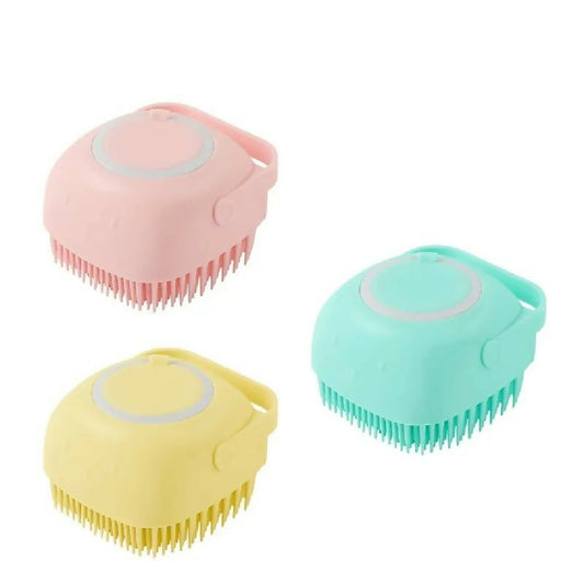 Silicon Bath Body Brush Exfoliating Body Scurb Brush With Soap Dispenser 2 In 1 Ultra Soft Bath Sponge Shower Brush And Body Massager