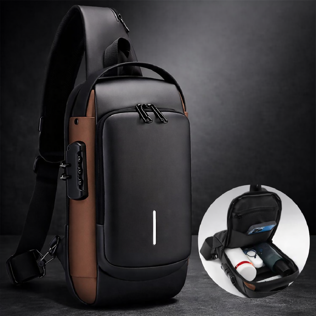 Premium Anti-Theft Sling Bag with Password Lock High-Capacity Crossbody Shoulder Chest Pack with Smooth Zipper for Travel Tech and Daily Commuting