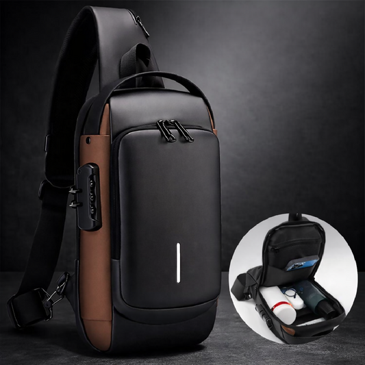 Premium Anti-Theft Sling Bag with Password Lock High-Capacity Crossbody Shoulder Chest Pack with Smooth Zipper for Travel Tech and Daily Commuting