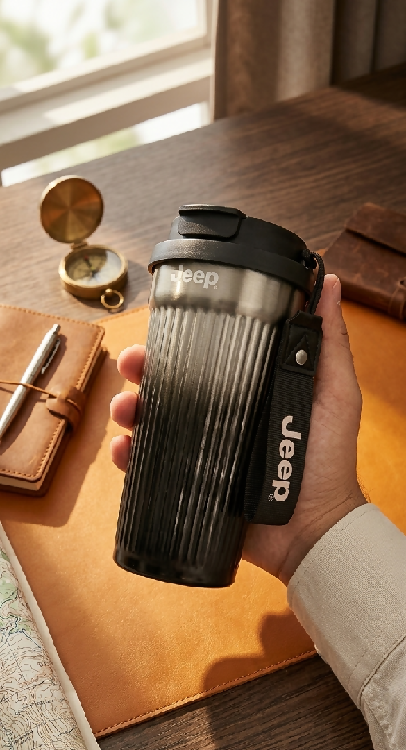 Jeep 500ml Coffee Cup in Black